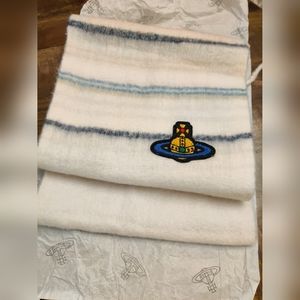 Vivienne Westwood white color super soft and warmer scarf for summer